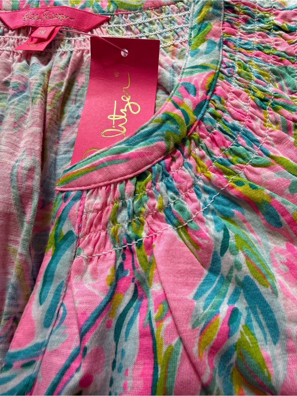 Lilly Pulitzer Essie Tank Top Unicorn of the Sea Print Medium Nwt - Picture 4 of 9